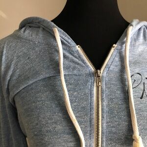2 PINK lightweight zip-up sweatshirts